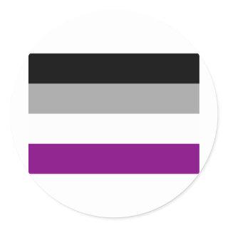 OFFICIAL ASEXUAL PRIDE FLAG CLASSIC ROUND STICKER