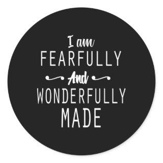 Official I Am Fearfully And Wonderfully Made Classic Round Sticker