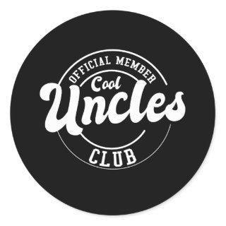 Official Member Cool Uncles Club Fathers Day Classic Round Sticker