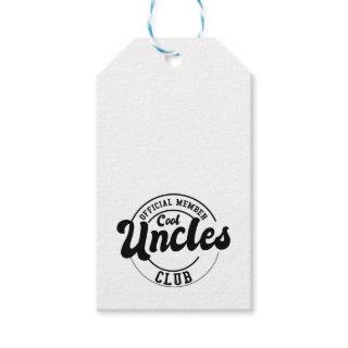 Official Member Cool Uncles Club Fathers Day Gift Tags