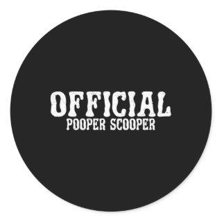 Official Pooper Scooper- Classic Round Sticker