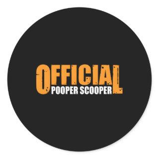 Official Pooper Scooper-- Classic Round Sticker