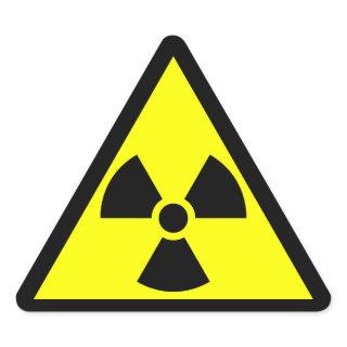 Official radioactive trefoil symbol triangle sticker