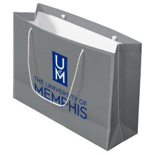 Official Stacked UofM Monogram & Name Large Gift Bag