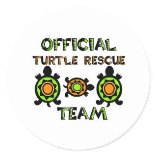 Official Turtle Rescue Team 1 Classic Round Sticker