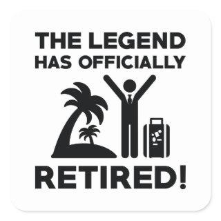 Officially Retired Square Sticker