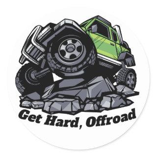 Offroad design for Offroading Driver  Classic Round Sticker