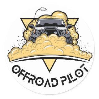 Offroad Driver design for Offroading Classic Round Sticker