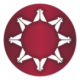 Oglala Lakota Flag Classic Round Sticker