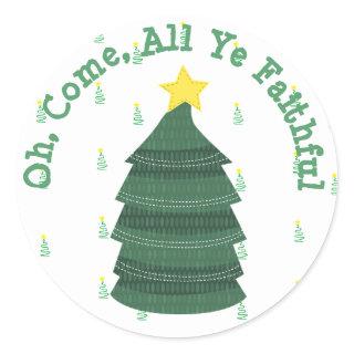 Oh Come All Ye Faithful, Christmas Tree Sticker