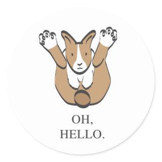 OH, HELLO. CLASSIC ROUND STICKER