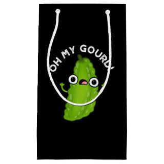 Oh My Gourd Funny Veggie Pun Dark BG Small Gift Bag