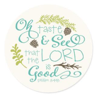 Oh Taste and See Scripture Sticker / Ivory