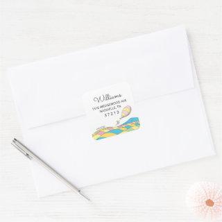 Oh! The Places You'll Go! Girl Birthday Address  Square Sticker