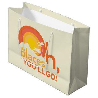 Oh, The Places You'll Go! Landscape Typography Large Gift Bag