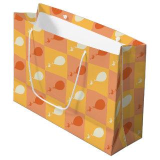 Oh, the Places You'll Go | Orange Block Pattern Large Gift Bag