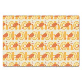 Oh, the Places You'll Go | Orange Text Pattern Tissue Paper