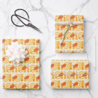 Oh, the Places You'll Go | Orange Text Pattern  Sheets