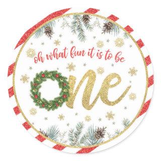 Oh What Fun it is to Be One - Christmas (WR)  Classic Round Sticker