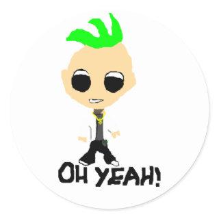 Oh-Yeah!. Classic Round Sticker