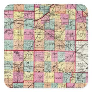 Ohio Counties Square Sticker