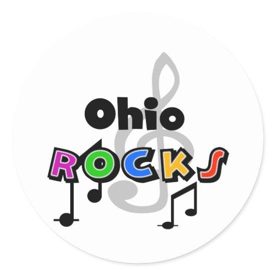 Ohio Rocks Classic Round Sticker
