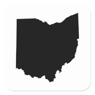 Ohio State Outline Square Sticker