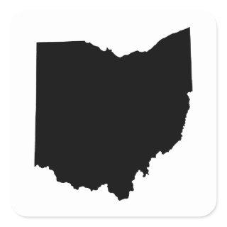 Ohio State Outline Square Sticker