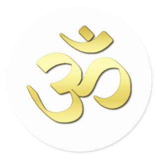 Ohm Symbol Classic Round Sticker