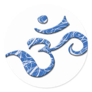 Ohm Symbol Sticker in Blue