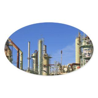 Oil Refinery Oval Sticker