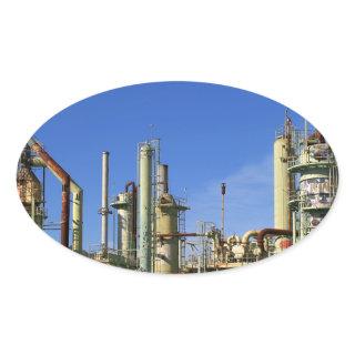 Oil Refinery Oval Sticker