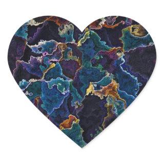 Oil Slick   Heart Sticker