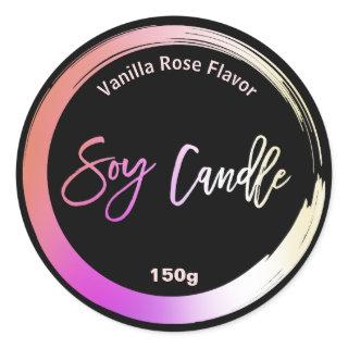 Oil Slick Painted Frame Soy Candle Labels
