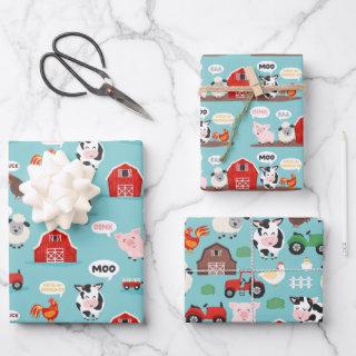 Oink Baa Moo Cock-a-doodle-do Farm Birthday Party   Sheets