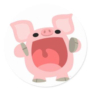 "OINK!!!" Cute Cartoon Pig Sticker