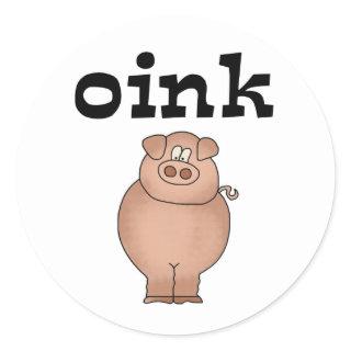 OINK PIGG CLASSIC ROUND STICKER