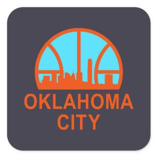Oklahoma City - Supersonics Basketball T-Shirt Square Sticker