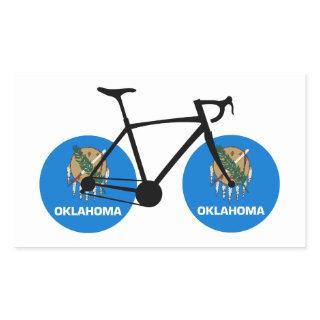 Oklahoma Flag Cycling Rectangular Sticker
