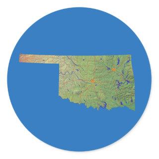Oklahoma Map Sticker
