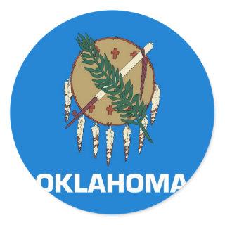Oklahoma State Flag Classic Round Sticker