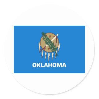 Oklahoma State Flag Classic Round Sticker