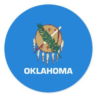 Oklahoma State Flag Design Classic Round Sticker