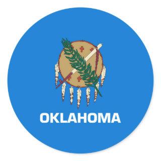 Oklahoma State Flag Design Classic Round Sticker