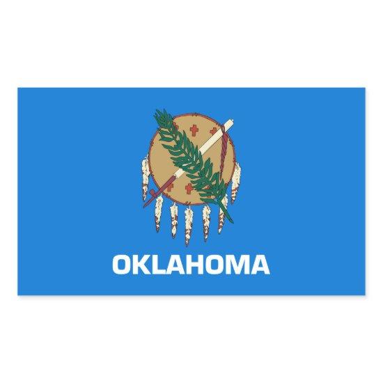 Oklahoma State Flag Design Rectangular Sticker