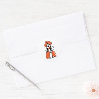 Oklahoma State University | Pistol Pete Classic Round Sticker