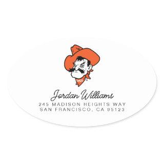 Oklahoma State University | Pistol Pete Face Oval Sticker