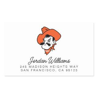 Oklahoma State University | Pistol Pete Face Rectangular Sticker