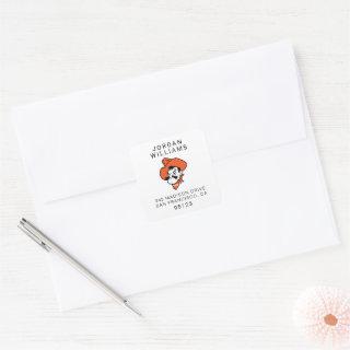 Oklahoma State University | Pistol Pete Face Square Sticker