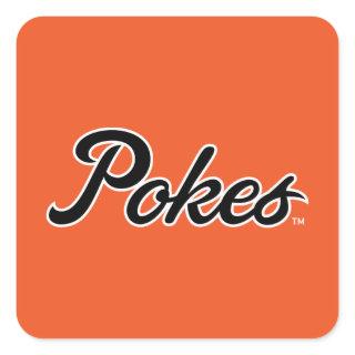 Oklahoma State University | Script Pokes Square Sticker